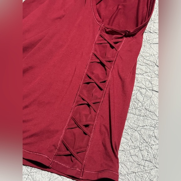 KNOCKOUT BY VICTORIA'S SECRET SPORT Capri Tank VS Matching Set Burgandy Red XS - Picture 4 of 9